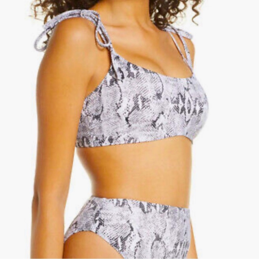 CHELSEA28 SNAKESKIN PRINT BIKINI SET
